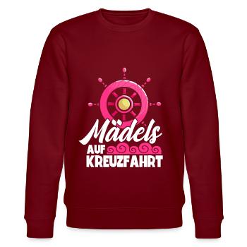 Mädchen Frauen Kreuzfahrt - Stanley/Stella Unisex Bio-Sweatshirt CHANGER  - Burgunderrot - Vorne - Nik (191cm) & Marisol (170cm)