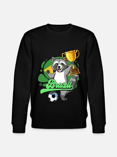Brasilien Fußball - Stanley/Stella Unisex Bio-Sweatshirt CHANGER - Schwarz