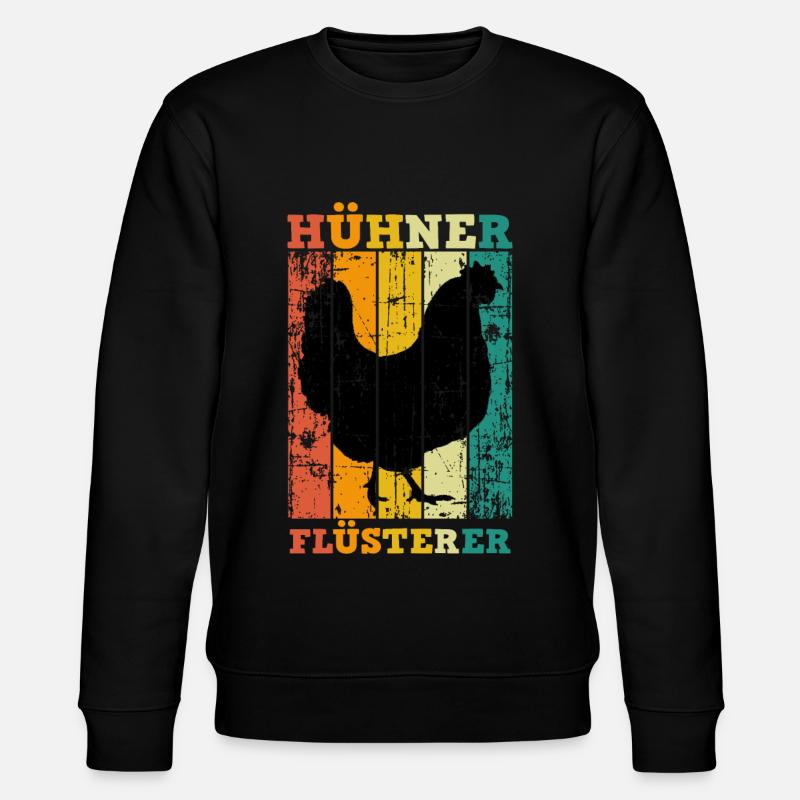 Huhn Hühner Flüsterer - Stanley/Stella Unisex Bio-Sweatshirt CHANGER  - Schwarz