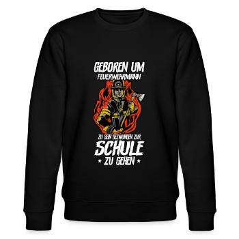 Feuerwehr Feuerwehrmann - Stanley/Stella Unisex Bio-Sweatshirt CHANGER  - Schwarz - Vorne - Nik (191cm) & Marisol (170cm)