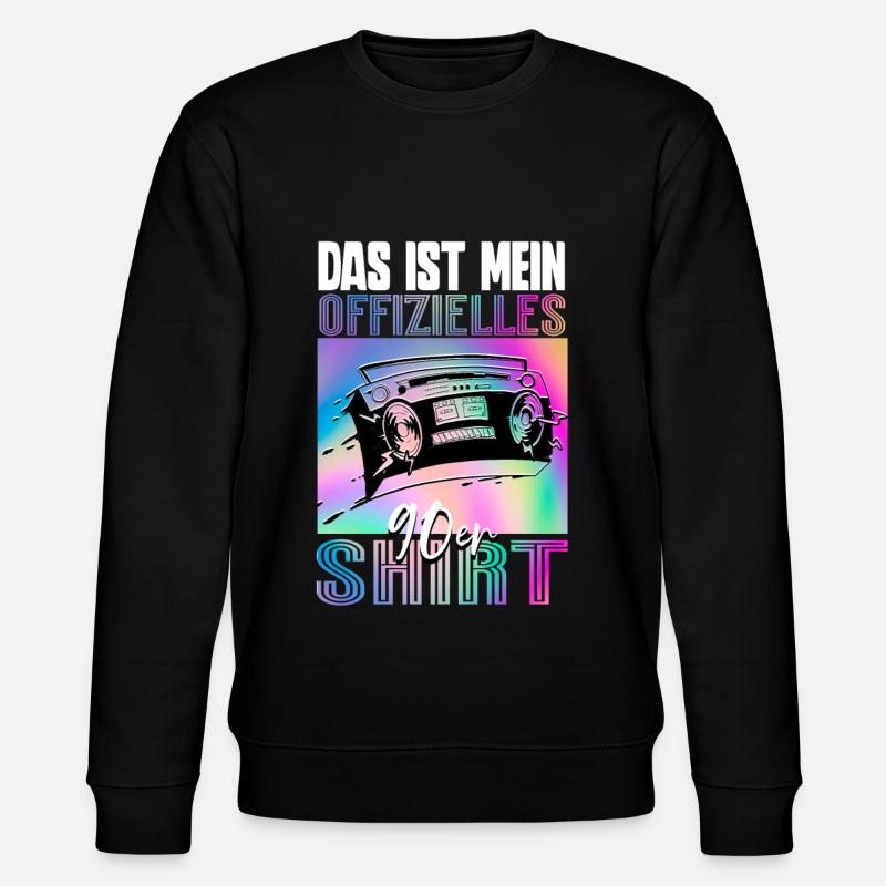 90er Jahre - Stanley/Stella Unisex Bio-Sweatshirt CHANGER  - Schwarz