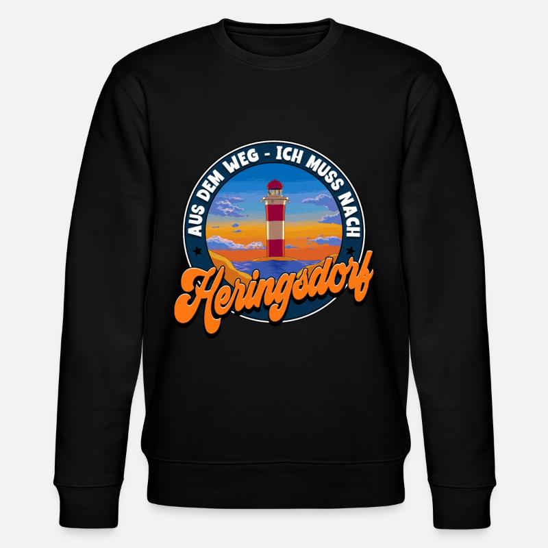 Heringsdorf - Stanley/Stella Unisex Bio-Sweatshirt CHANGER  - Schwarz