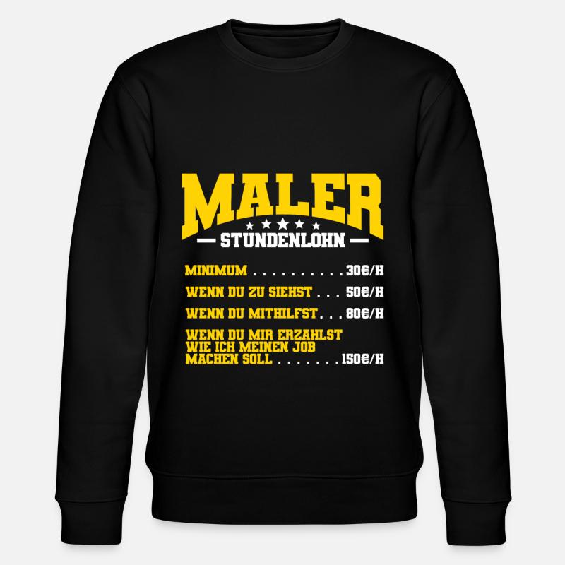 Maler Stundenlohn - Stanley/Stella Unisex Bio-Sweatshirt CHANGER  - Schwarz