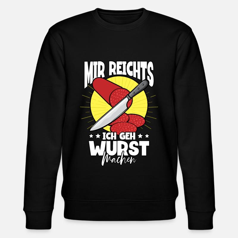 Fleischer Metzger - Stanley/Stella Unisex Bio-Sweatshirt CHANGER  - Schwarz