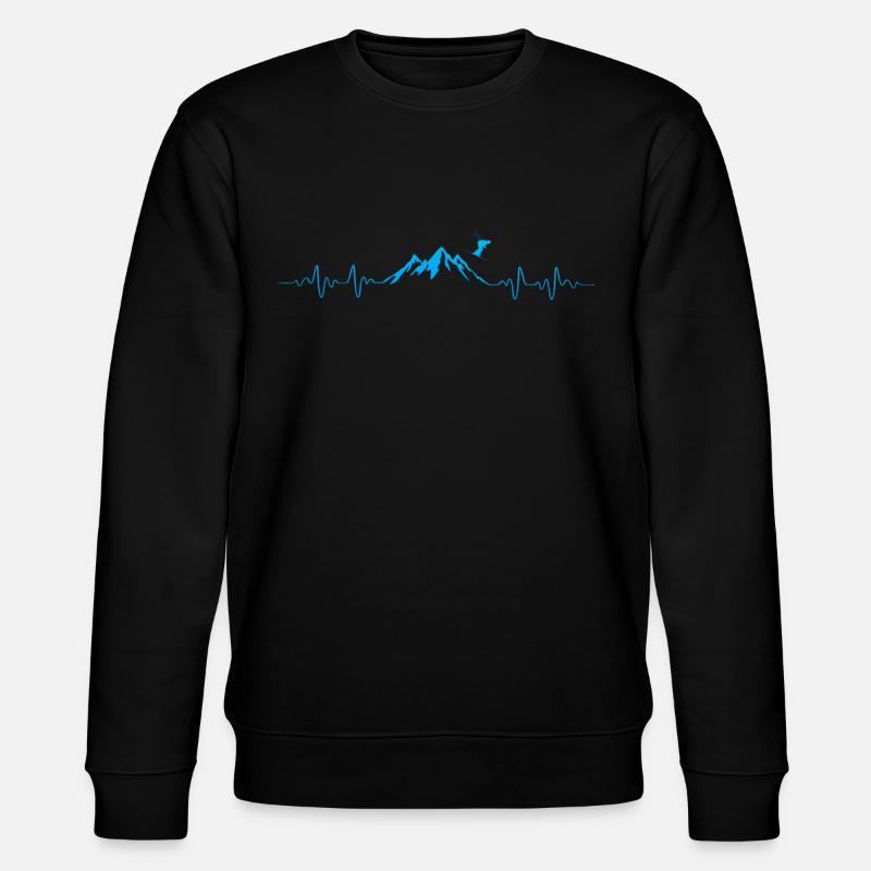 Skiing Ski Heartbeat - Sweat bio CHANGER Stanley/Stella Unisexe - noir