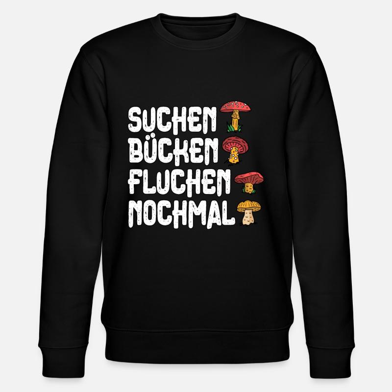 Pilzsammler Pilz Sucher - Stanley/Stella Unisex Bio-Sweatshirt CHANGER  - Schwarz