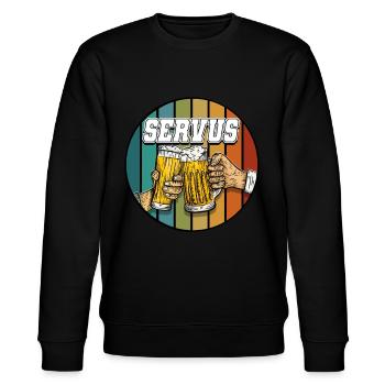 Servus - Stanley/Stella CHANGER Unisex Organic Sweatshirt - black - Front - Nik (191cm) & Marisol (170cm)
