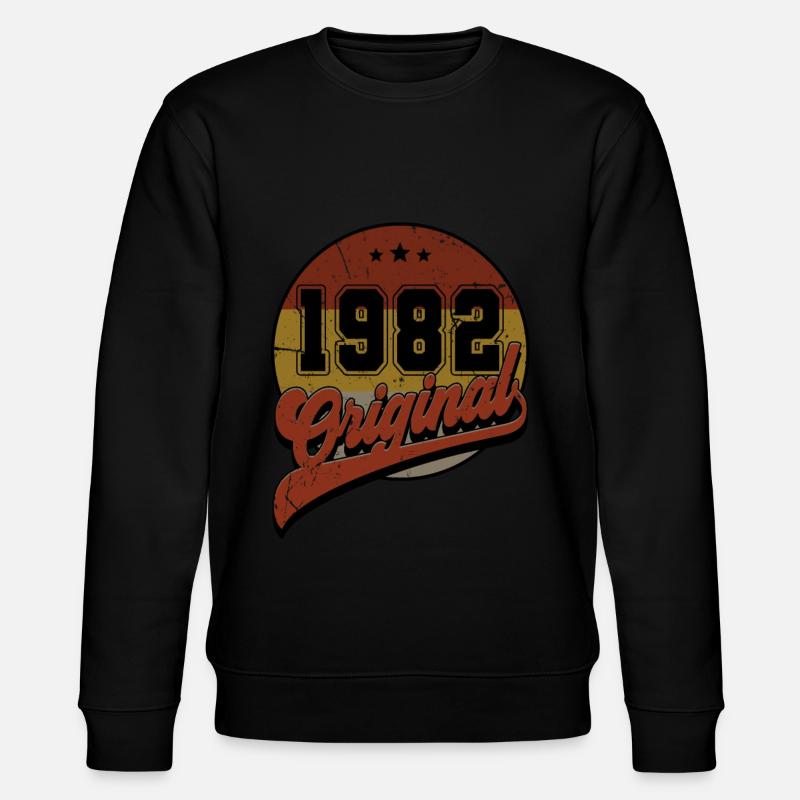 1982 Birthday - Stanley/Stella CHANGER Unisex Organic Sweatshirt - black