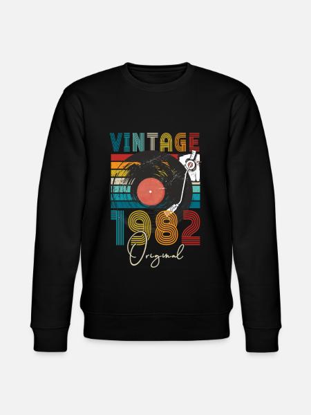1982 Birthday - Stanley/Stella CHANGER Unisex Organic Sweatshirt - black