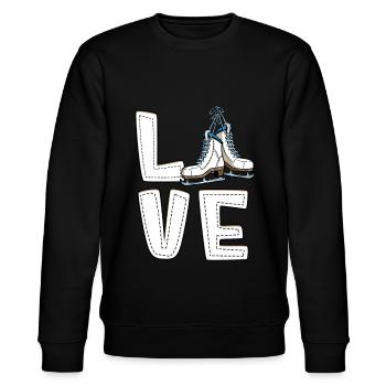 Eislaufen - Stanley/Stella Unisex Bio-Sweatshirt CHANGER  - Schwarz - Vorne - Nik (191cm) & Marisol (170cm)