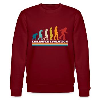 Eislaufen - Stanley/Stella Unisex Bio-Sweatshirt CHANGER  - Burgunderrot - Vorne - Nik (191cm) & Marisol (170cm)