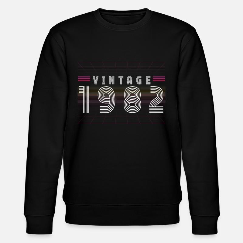 1982 Birthday - Stanley/Stella CHANGER Unisex Organic Sweatshirt - black