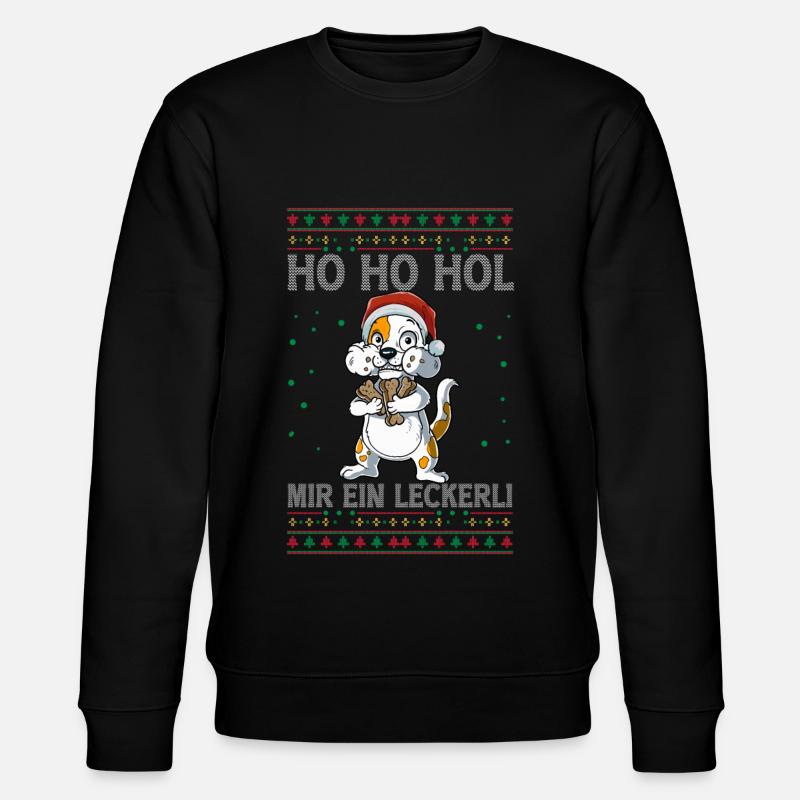 Hund Weihnachten - Stanley/Stella Unisex Bio-Sweatshirt CHANGER  - Schwarz