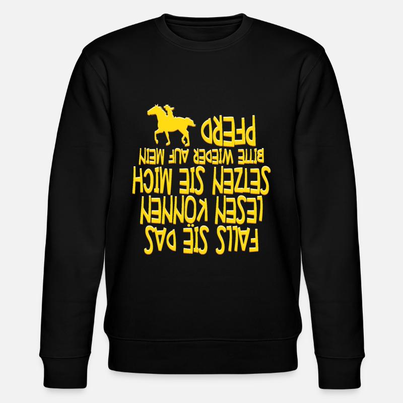 Pferde - Stanley/Stella Unisex Bio-Sweatshirt CHANGER  - Schwarz