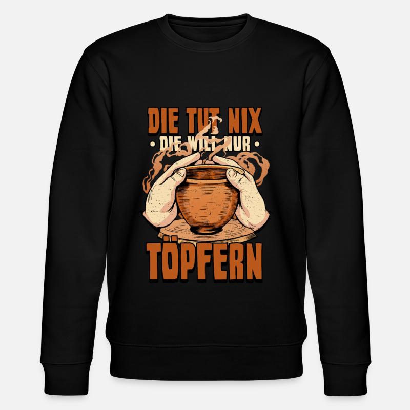 Töpfern - Stanley/Stella Unisex Bio-Sweatshirt CHANGER  - Schwarz