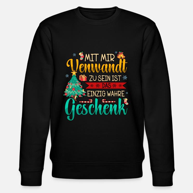 Weihnachten - Stanley/Stella Unisex Bio-Sweatshirt CHANGER  - Schwarz