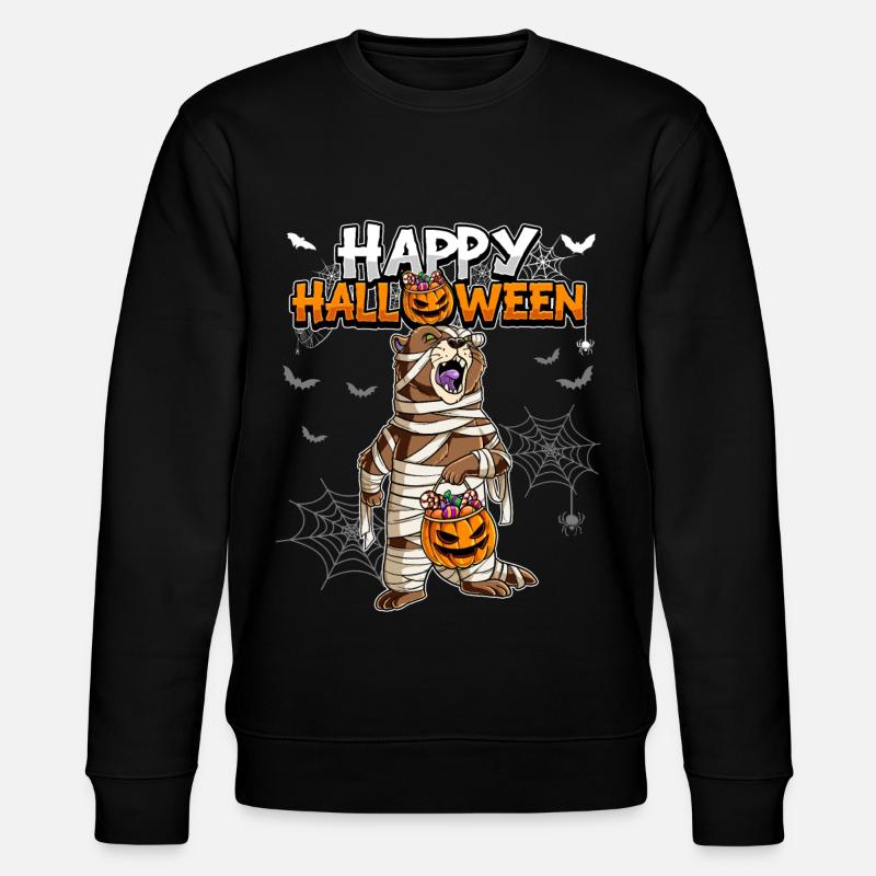Maman loutre d’Halloween - Sweat bio CHANGER Stanley/Stella Unisexe - noir