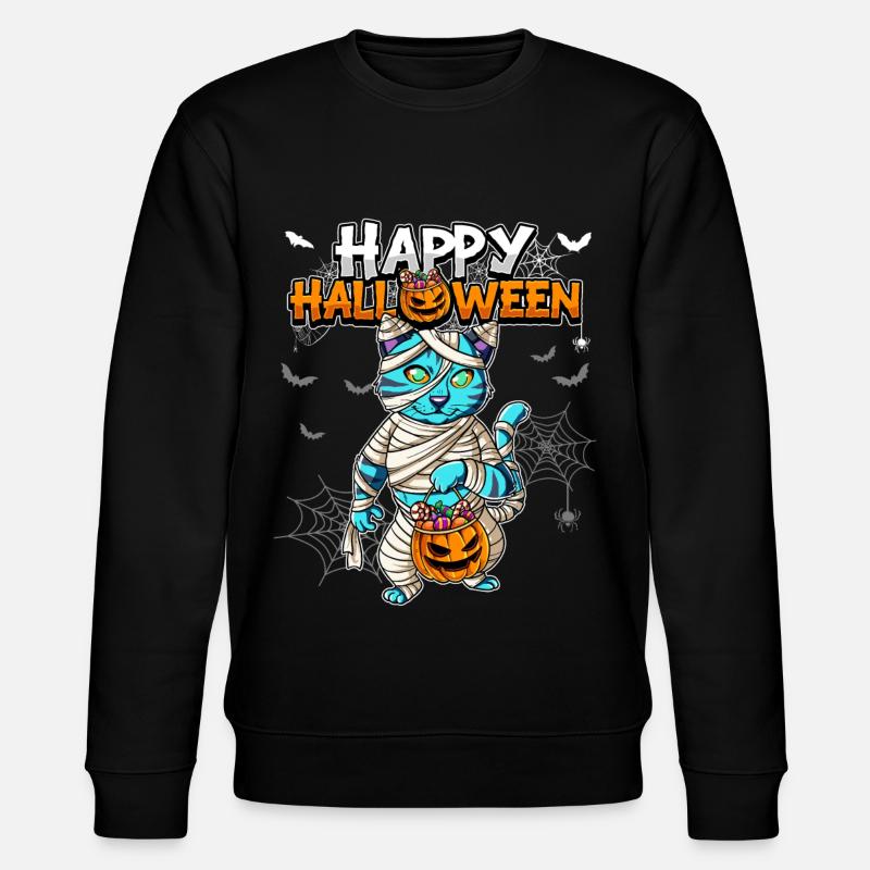 Maman de chat d’Halloween - Sweat bio CHANGER Stanley/Stella Unisexe - noir