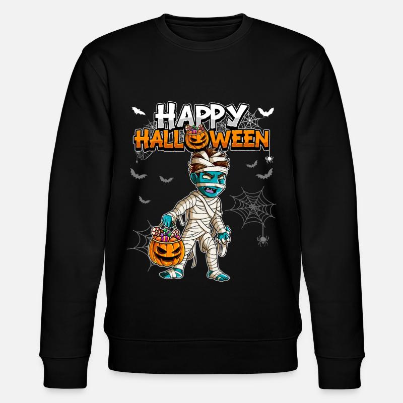 Halloween Junge Mumie - Stanley/Stella Unisex Bio-Sweatshirt CHANGER  - Schwarz