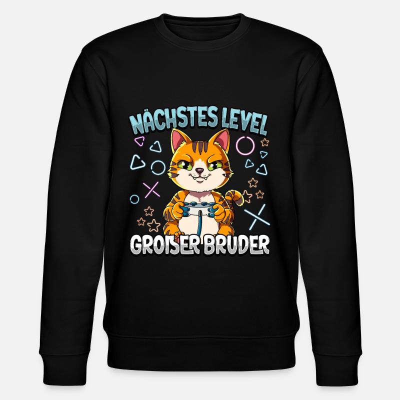 Nächstes Level Großer Bruder - Stanley/Stella Unisex Bio-Sweatshirt CHANGER  - Schwarz