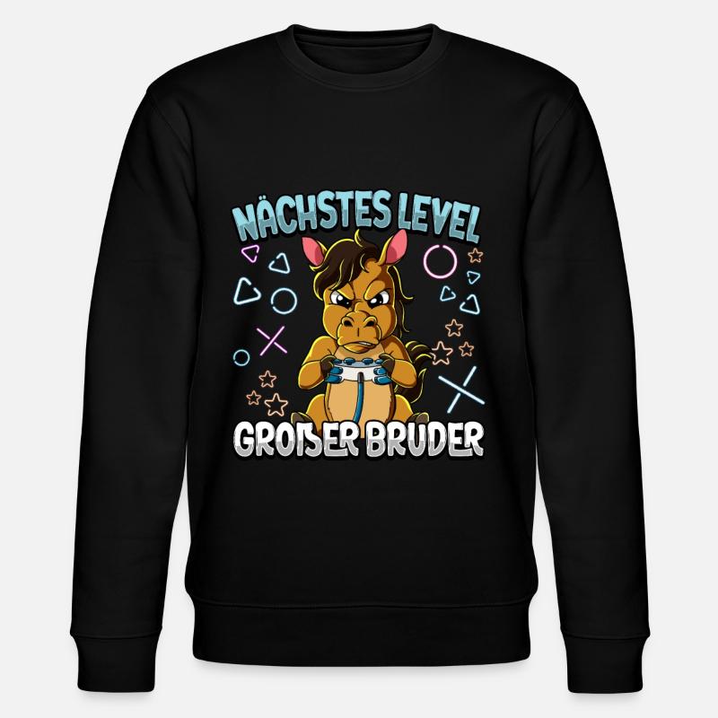 Nächstes Level Großer Bruder - Stanley/Stella Unisex Bio-Sweatshirt CHANGER  - Schwarz