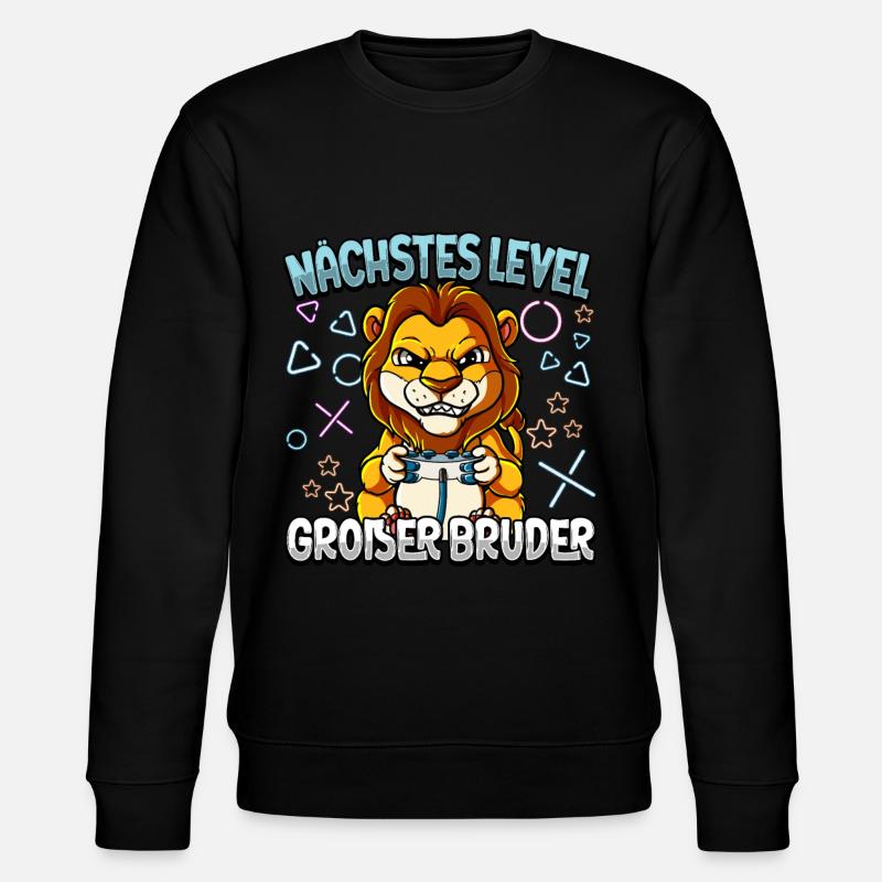 Nächstes Level Großer Bruder - Stanley/Stella Unisex Bio-Sweatshirt CHANGER - Schwarz