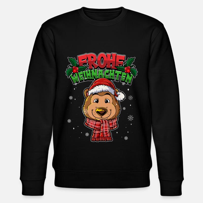 Frohe Weihnachten - Stanley/Stella Unisex Bio-Sweatshirt CHANGER  - Schwarz