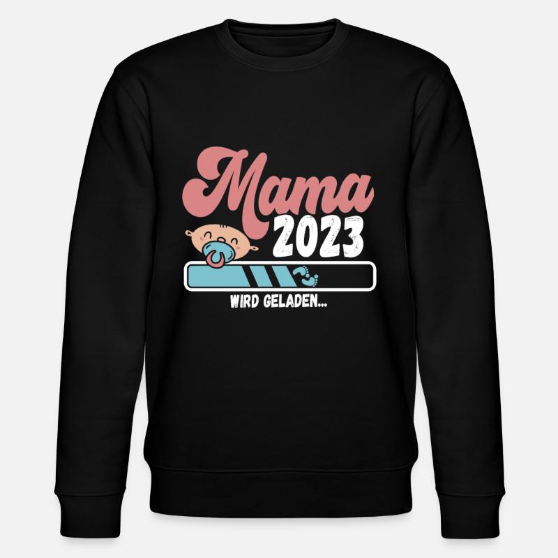 Werdende Mama 2023 - Stanley/Stella Unisex Bio-Sweatshirt CHANGER  - Schwarz