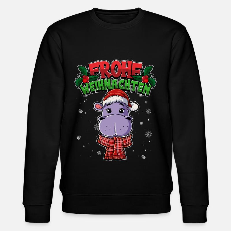 Frohe Weihnachten - Stanley/Stella Unisex Bio-Sweatshirt CHANGER  - Schwarz