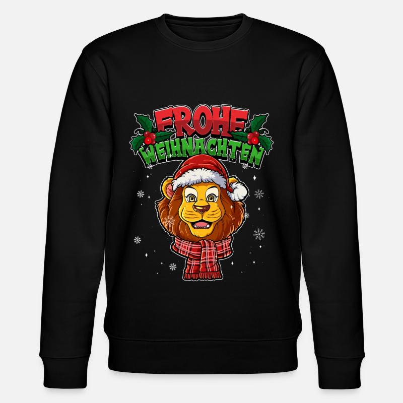 Frohe Weihnachten - Stanley/Stella Unisex Bio-Sweatshirt CHANGER  - Schwarz