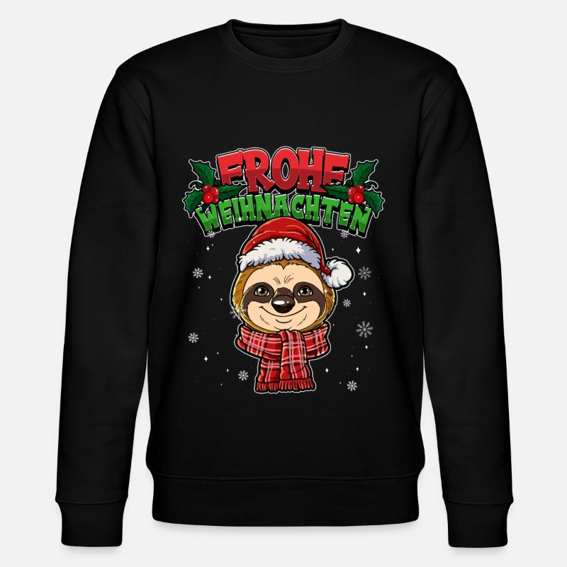 Frohe Weihnachten - Stanley/Stella Unisex Bio-Sweatshirt CHANGER  - Schwarz