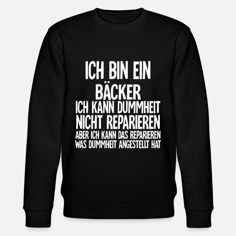 Bäcker - Stanley/Stella Unisex Bio-Sweatshirt CHANGER  - Schwarz
