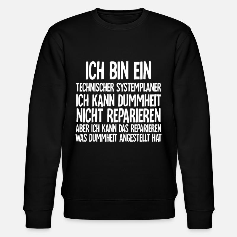 Technischer Systemplaner - Stanley/Stella Unisex Bio-Sweatshirt CHANGER  - Schwarz