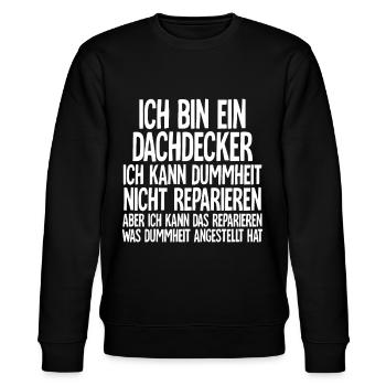 Dachdecker - Stanley/Stella Unisex Bio-Sweatshirt CHANGER  - Schwarz - Vorne - Nik (191cm) & Marisol (170cm)