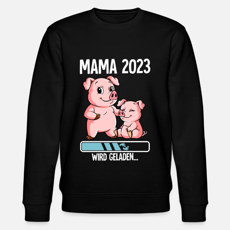 Werdende Mama 2023 - Stanley/Stella Unisex Bio-Sweatshirt CHANGER  - Schwarz
