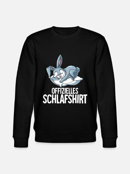 Offizielles Schlafshirt Hase - Stanley/Stella Unisex Bio-Sweatshirt CHANGER - Schwarz