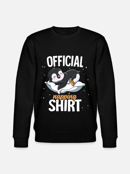 Sleeping Penguin Official Napping - Stanley/Stella CHANGER Unisex Organic Sweatshirt - black