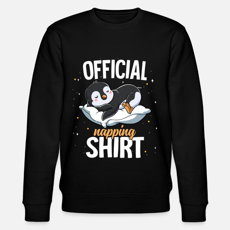 Sleeping Penguin Official Napping - Stanley/Stella CHANGER Unisex Organic Sweatshirt - black