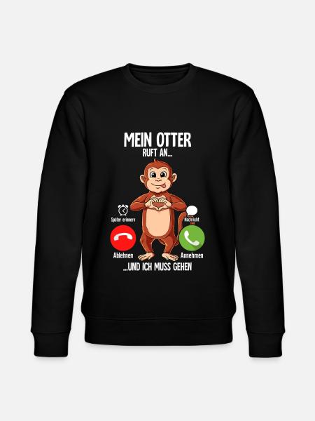 Mein Affe Ruft An - Stanley/Stella Unisex Bio-Sweatshirt CHANGER - Schwarz
