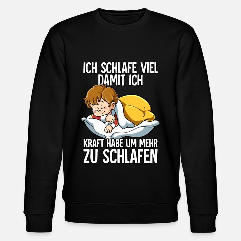 Ich Schlafe Junge - Stanley/Stella Unisex Bio-Sweatshirt CHANGER  - Schwarz