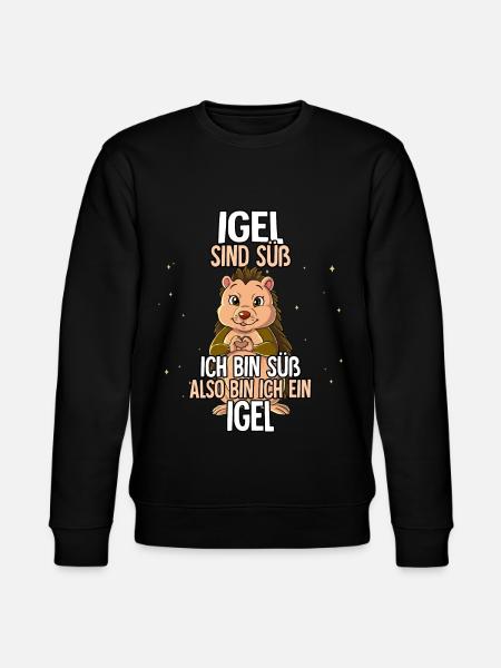 Igel Sind Süß Igel - Stanley/Stella Unisex Bio-Sweatshirt CHANGER - Schwarz
