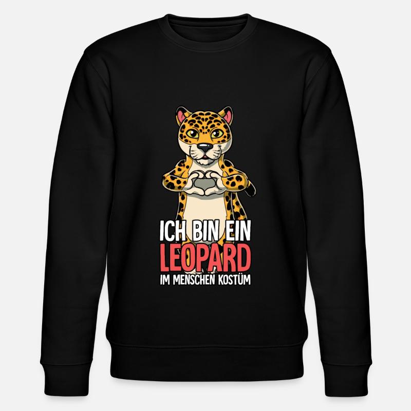 Ich Bin Ein Leopard - Stanley/Stella Unisex Bio-Sweatshirt CHANGER  - Schwarz