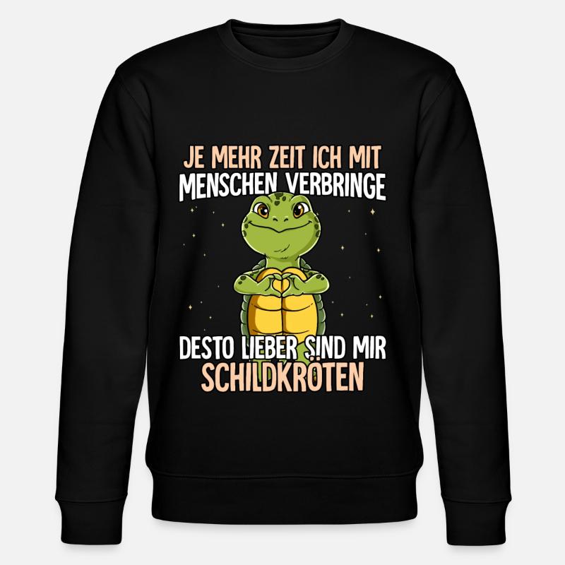 Schildkröte - Stanley/Stella Unisex Bio-Sweatshirt CHANGER  - Schwarz