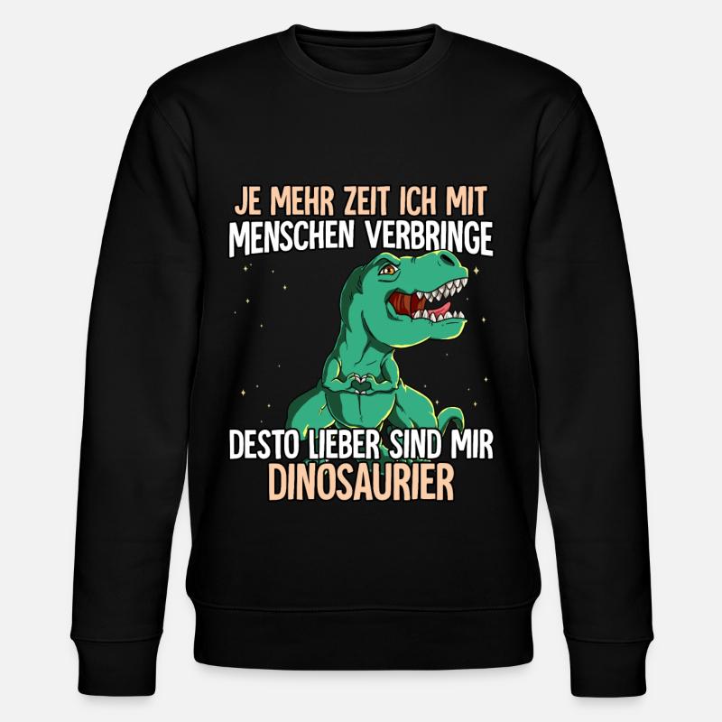 T-rex - Stanley/Stella Unisex Bio-Sweatshirt CHANGER  - Schwarz
