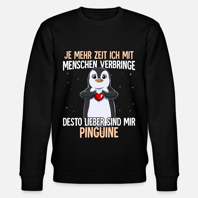 Pinguin - Stanley/Stella Unisex Bio-Sweatshirt CHANGER  - Schwarz