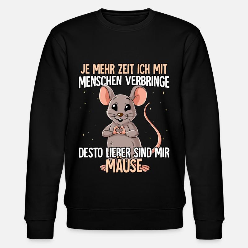 Maus - Stanley/Stella Unisex Bio-Sweatshirt CHANGER  - Schwarz