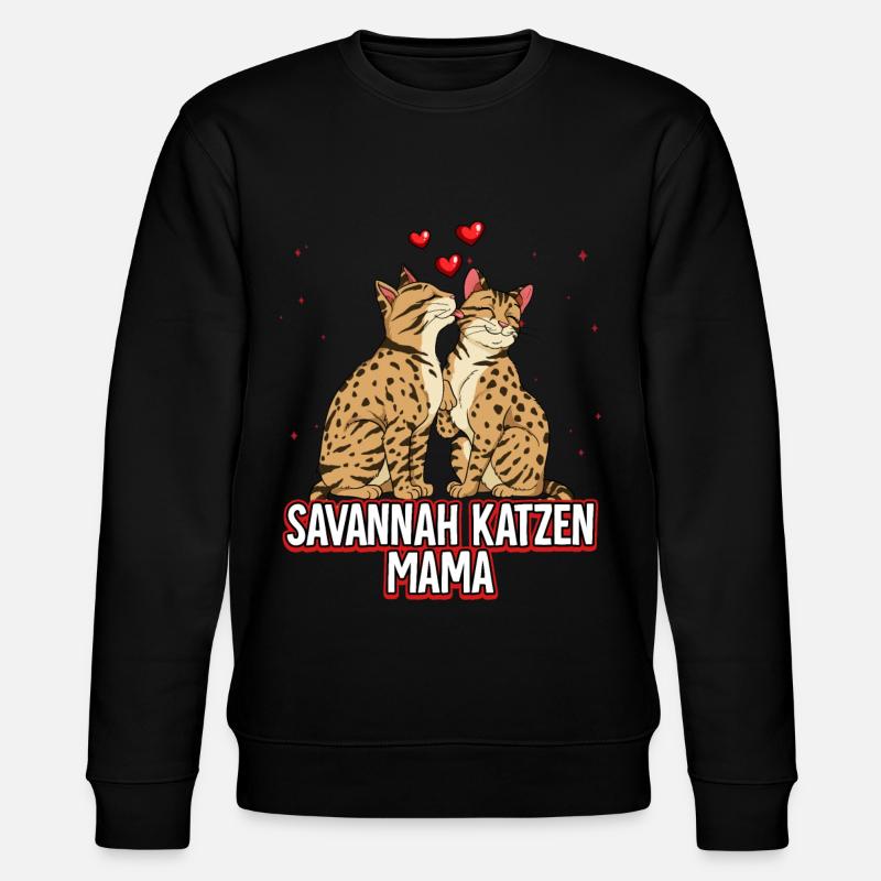 Savannah Katzen Mama - Stanley/Stella Unisex Bio-Sweatshirt CHANGER  - Schwarz
