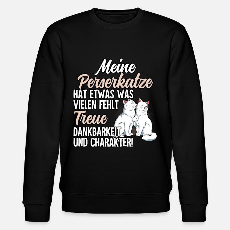 Perserkatze - Stanley/Stella Unisex Bio-Sweatshirt CHANGER  - Schwarz