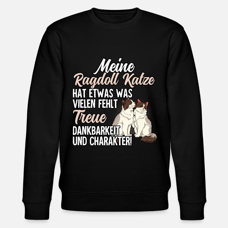 Ragdoll Katze - Stanley/Stella Unisex Bio-Sweatshirt CHANGER  - Schwarz