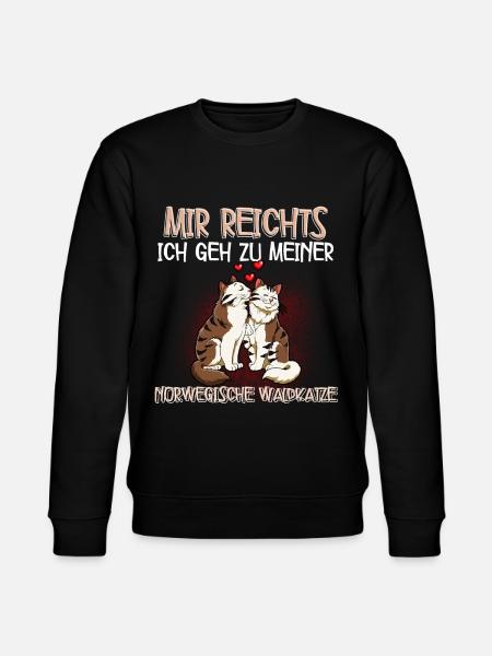 Norwegische Waldkatze - Stanley/Stella Unisex Bio-Sweatshirt CHANGER - Schwarz